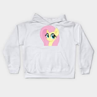 Fluttershy portrait Kids Hoodie